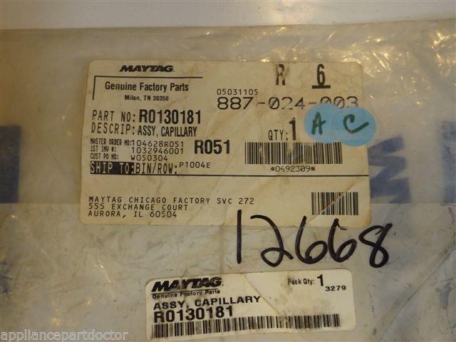 Maytag Air Conditioner R0130181 Assy, Capillary NEW IN BOX Maytag Air Conditioner R0130181 Assy, Capillary NEW IN BOX